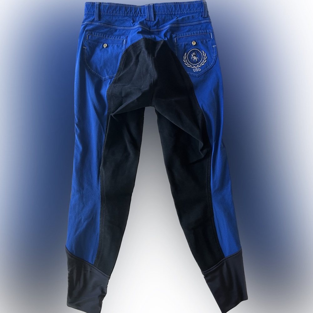 USG Jess Laguna Equestrian Horse Riding Full Seat Breeches Crystal Buttons